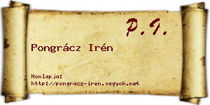 Pongrácz Irén névjegykártya