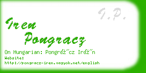 iren pongracz business card